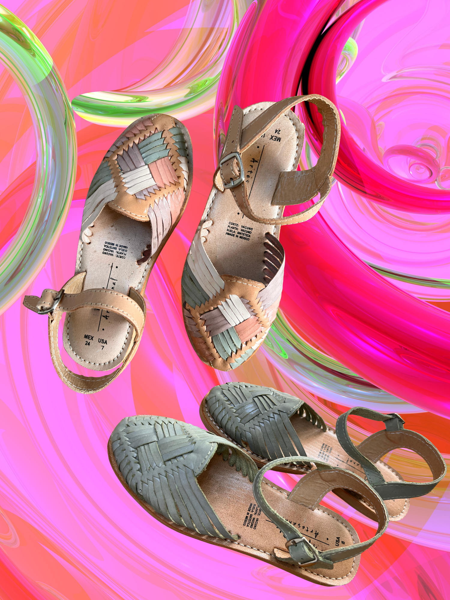 Artisanal Buckled Flat Huaraches
