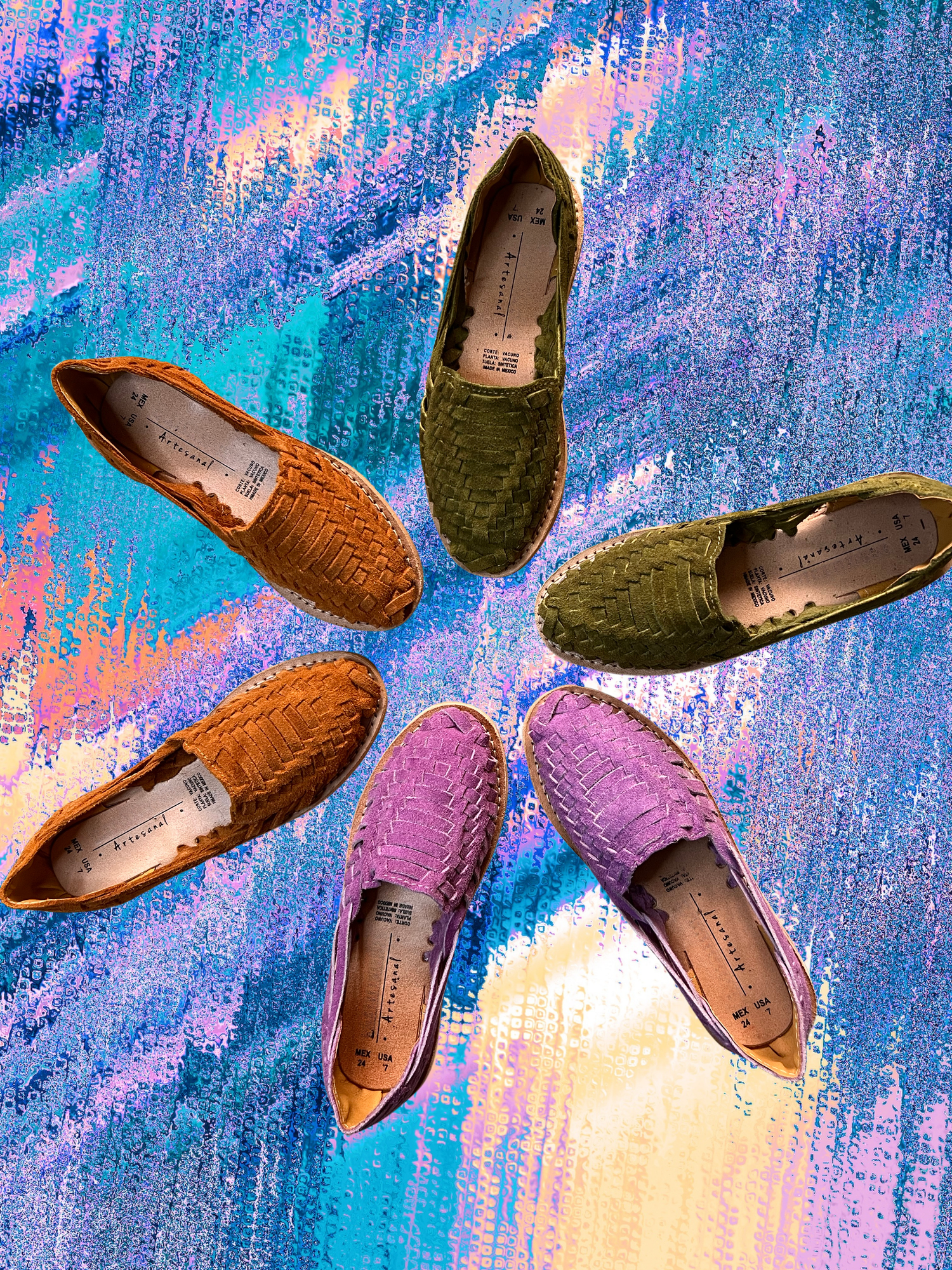 Suede Leather Mexican Sandals