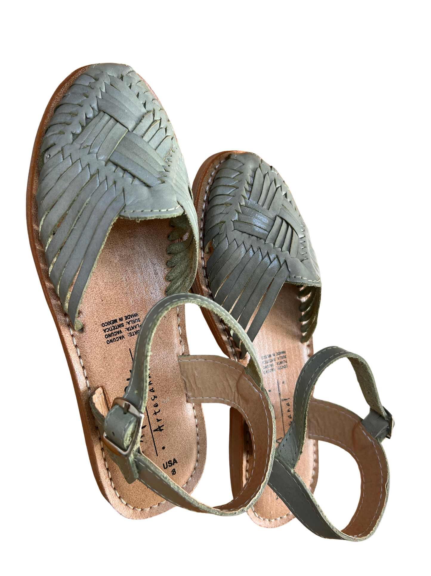 – Menta Chic – Artisanal Buckled Flat Huaraches